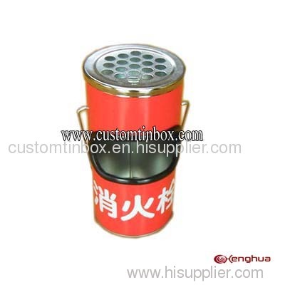 metal tin ashtray box