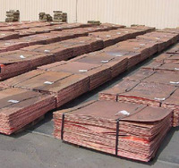 copper cathodes, gold dust