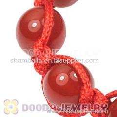 Fashion tresor paris Shamballa bracelet with red agate and hemitite