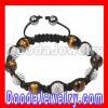 Wholesale Shamballa diamond bracelet with tiger eye and pave diamond crystal