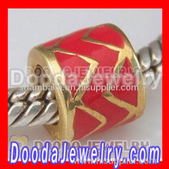 european gold enamel charms