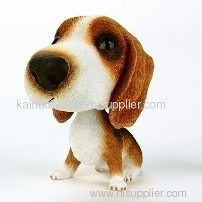 Polyresin bobble head dog