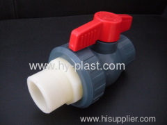 pvc male sigle union ball valve