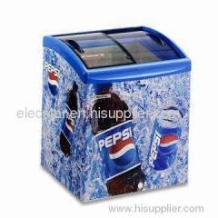 Pepsi Chest Cooler with Curved Glass Door and 136/218/280/336/352/406/517/587L Plentiful Volumes