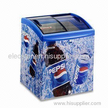Pepsi Chest Cooler with Curved Glass Door