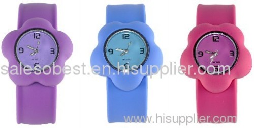 fashion new stylish silicone slap on watch