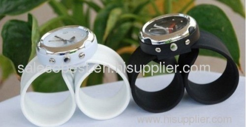 silicone slap snap on watch