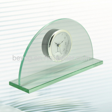 Glass table clock