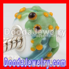 High Grade Murano Glass Frog Beads European Compatible 925 Silver Single Core