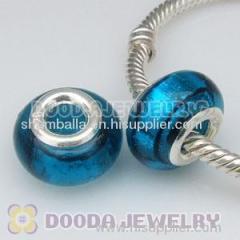 925 Sterling Silver Double Cores Charm Jewelry Italian Murano Glass Beads