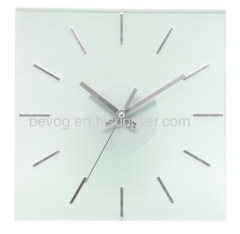 12" Square glass wall clock