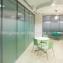 sandblasted glass door