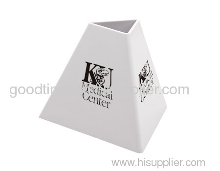 triangle white pen holder