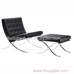 Ludwig Mies Van der Rohe Barcelona Chair and Ottoman