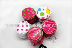 Fashion plastic round ladies'coin purses