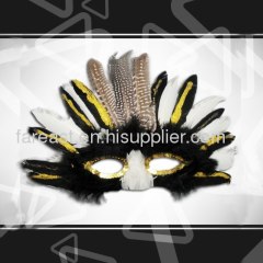 feather decoration masquerade party mask