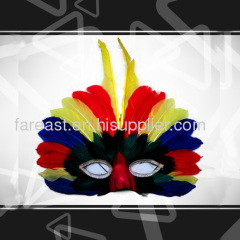 feather decoration masquerade party mask