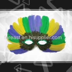 feather decoration masquerade party mask