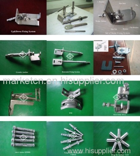 stainless steel anchor fixing system (sleeve anchor, wedge anchor, marble bracket)