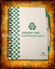 recycle hardcover paper notebook with pen