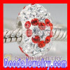 european Crystal Beads With Red Heart For 2012 Valentine Day Charms