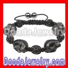 Black Skull bracelet Nialaya inspired bracelet wholesale