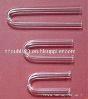 clear large diameter quartz tube, U bent quartz tube