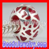 Enamel Red Love Beads 925 Sterling Silver fit european Largehole Jewelry
