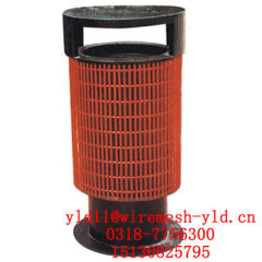 Powder coated Perforated Metal Mesh Dustbin