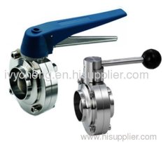Sanitary butterfly valve(welded,clamp, Male thread)