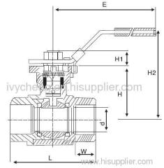 2PC Ball Valve with ISO5211 pad