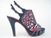 lady high heel fashion sandals with decoration