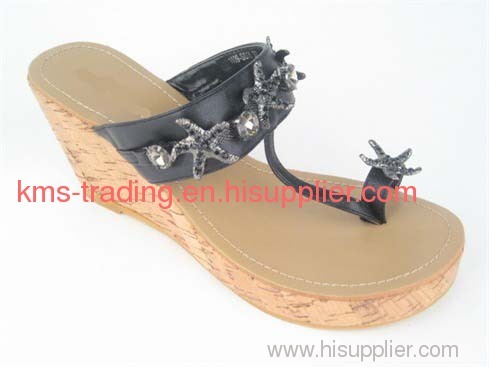 lady fashion toe sandals with decoration,Beauty shoes (KT1031)