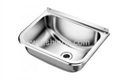 Wall-hung stainless steel kitchen sink