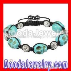 Discount Turquoise Skull Head Nialaya style bracelet wholesale