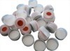 white PTFE/red Silicone septa, natural snap-top polypropylene cap