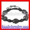 Fashion Nialaya jewelry Black Skull Head bracelet wholesale