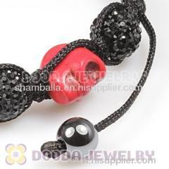 Wholesale cheap Nialaya style Red Skull Head jewelry bracelet