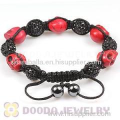 Wholesale cheap Nialaya style Red Skull Head jewelry bracelet