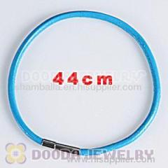 Cheap 44CM european blue slippy leather bracelets sale