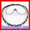 Wholesale uk fashion Shamballa necklace with pave Crystal bead and Hematite