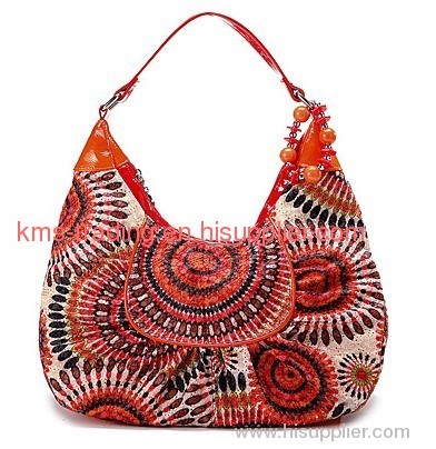 lady colorful hand bags