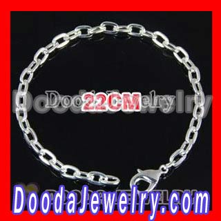 22cm siver charm bracelet with Lobster Clip wholesale