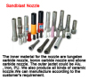 Sandblast nozzle boron carbide nozzle tungsten carbide nozzle ceramic nozzle stick-up nozzle