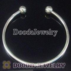 Cheap sterling silver bangle bracelet fit DIY european bracelets