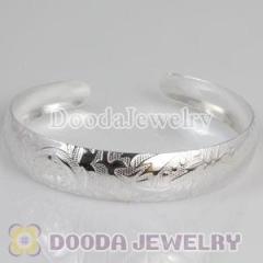 13MM Engrave Pattern sterling silver bangle bracelet for woman