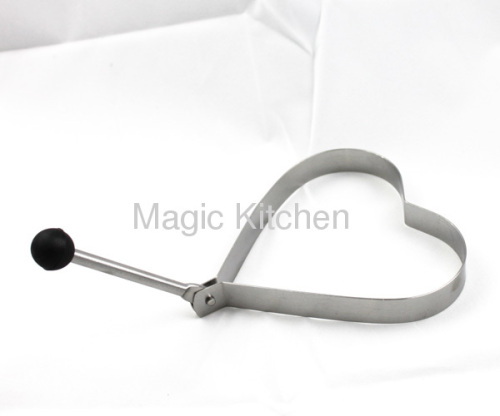 Stainless Steel Egg Form Heart Shape with Handle