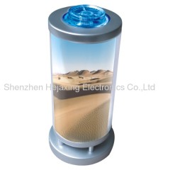 Transparent cylindrical mini speaker