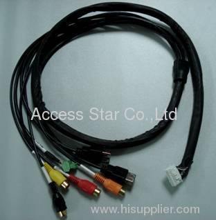 20Pin JST Housing to 4RCA(F)+ 2USB(F)+ 2Pin Terminal