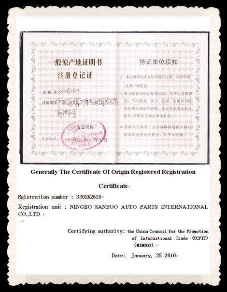 Generally The Certificate Of Origin Registered Registration Certificate